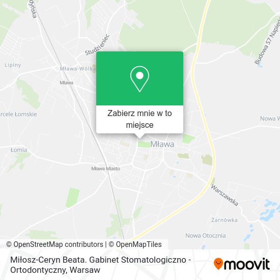 Mapa Miłosz-Ceryn Beata. Gabinet Stomatologiczno - Ortodontyczny