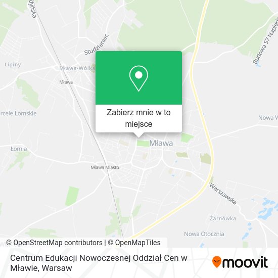 Mapa Centrum Edukacji Nowoczesnej Oddział Cen w Mławie