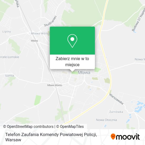 Mapa Telefon Zaufania Komendy Powiatowej Policji