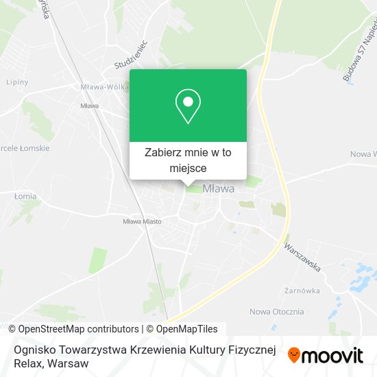 Mapa Ognisko Towarzystwa Krzewienia Kultury Fizycznej Relax