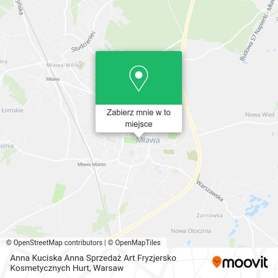 Mapa Anna Kuciska Anna Sprzedaż Art Fryzjersko Kosmetycznych Hurt