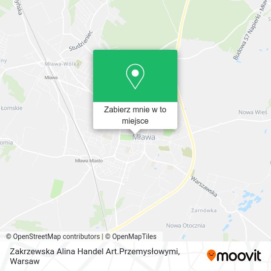 Mapa Zakrzewska Alina Handel Art.Przemysłowymi