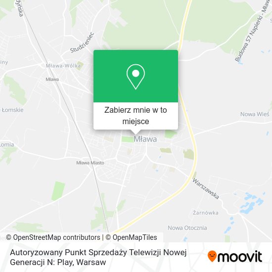 Mapa Autoryzowany Punkt Sprzedaży Telewizji Nowej Generacji N: Play