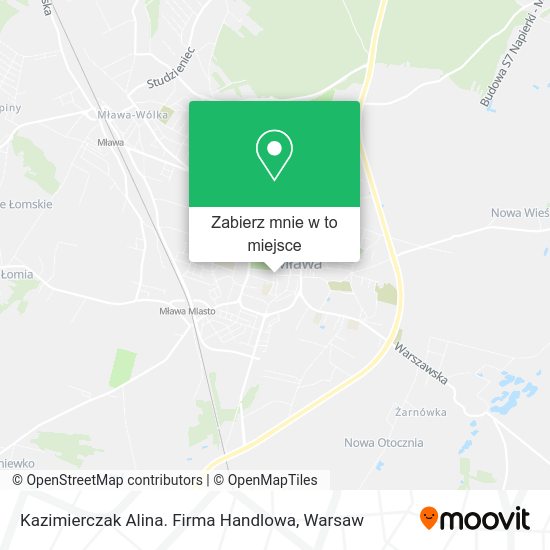 Mapa Kazimierczak Alina. Firma Handlowa