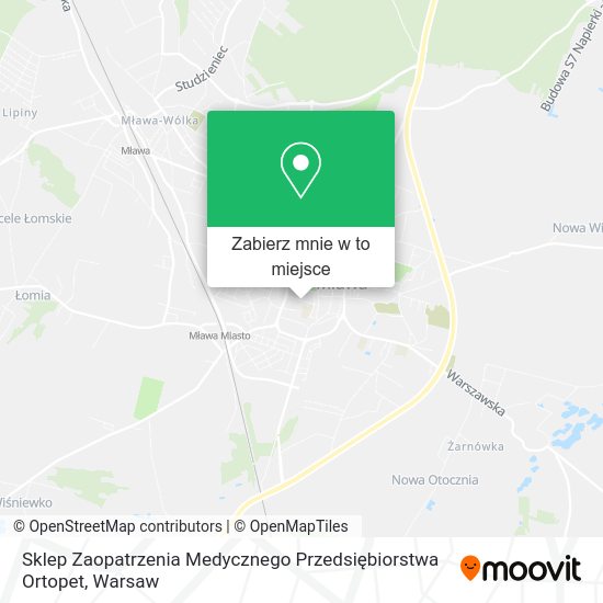 Mapa Sklep Zaopatrzenia Medycznego Przedsiębiorstwa Ortopet