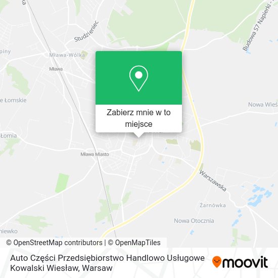 Mapa Auto Części Przedsiębiorstwo Handlowo Usługowe Kowalski Wiesław