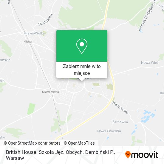 Mapa British House. Szkoła Jęz. Obcych. Dembiński P.