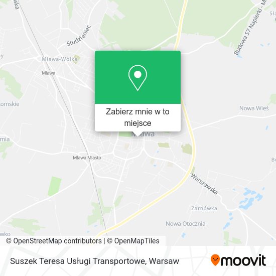 Mapa Suszek Teresa Usługi Transportowe