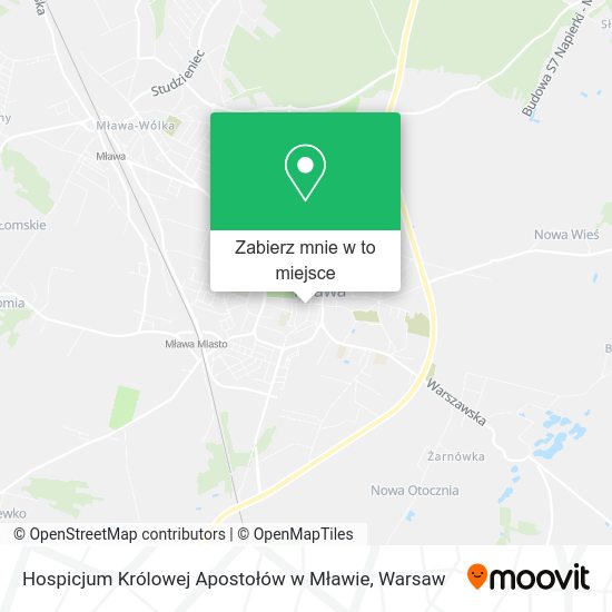 Mapa Hospicjum Królowej Apostołów w Mławie