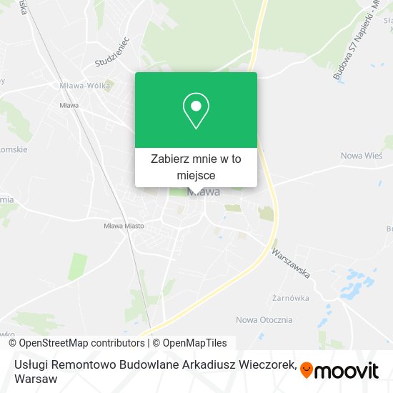 Mapa Usługi Remontowo Budowlane Arkadiusz Wieczorek