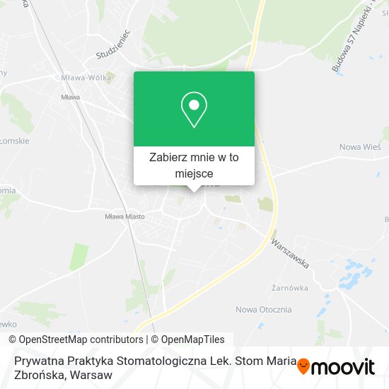 Mapa Prywatna Praktyka Stomatologiczna Lek. Stom Maria Zbrońska