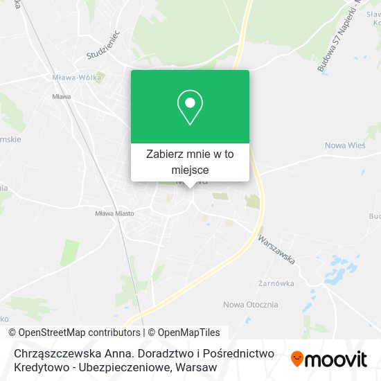 Mapa Chrząszczewska Anna. Doradztwo i Pośrednictwo Kredytowo - Ubezpieczeniowe