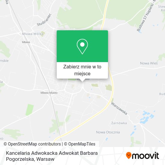 Mapa Kancelaria Adwokacka Adwokat Barbara Pogorzelska