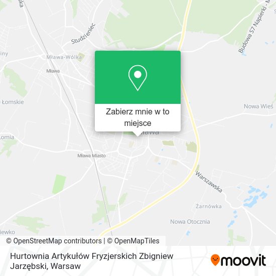 Mapa Hurtownia Artykułów Fryzjerskich Zbigniew Jarzębski