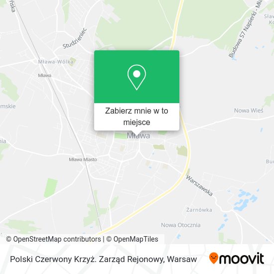 Mapa Polski Czerwony Krzyż. Zarząd Rejonowy