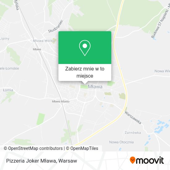 Mapa Pizzeria Joker Mława