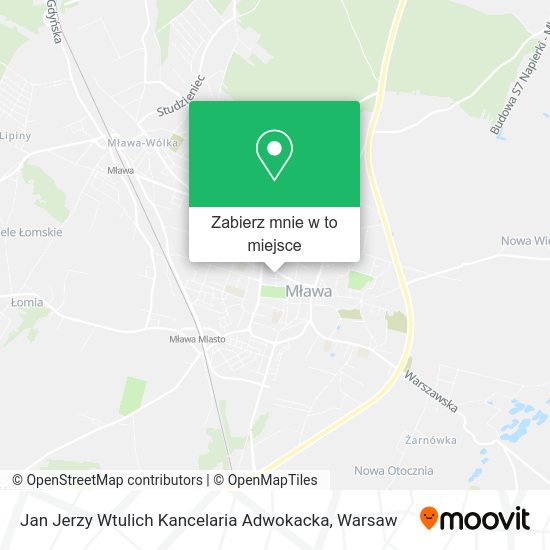 Mapa Jan Jerzy Wtulich Kancelaria Adwokacka