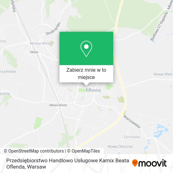 Mapa Przedsiębiorstwo Handlowo Usługowe Kamix Beata Oflenda