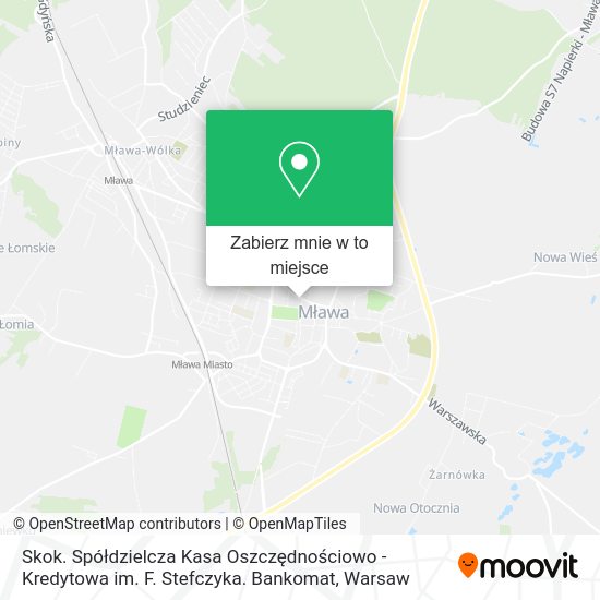 Mapa Skok. Spółdzielcza Kasa Oszczędnościowo - Kredytowa im. F. Stefczyka. Bankomat