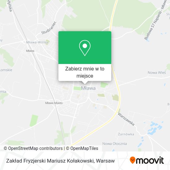 Mapa Zakład Fryzjerski Mariusz Kołakowski