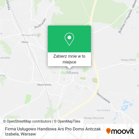 Mapa Firma Usługowo Handlowa Ars Pro Domo Antczak Izabela