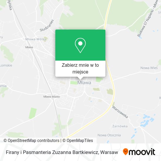 Mapa Firany i Pasmanteria Zuzanna Bartkiewicz