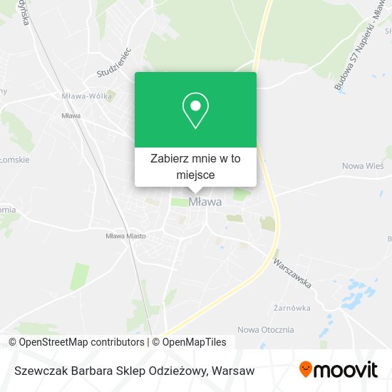 Mapa Szewczak Barbara Sklep Odzieżowy