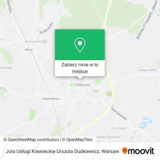 Mapa Jola Usługi Krawieckie Urszula Dudkiewicz