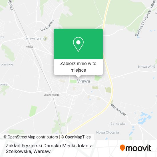 Mapa Zakład Fryzjerski Damsko Męski Jolanta Szelkowska