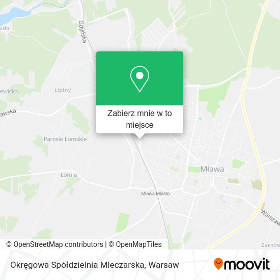 Mapa Okręgowa Spółdzielnia Mleczarska