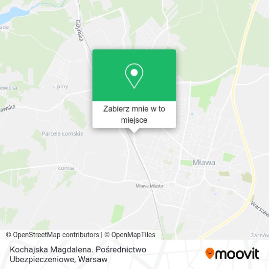 Mapa Kochajska Magdalena. Pośrednictwo Ubezpieczeniowe