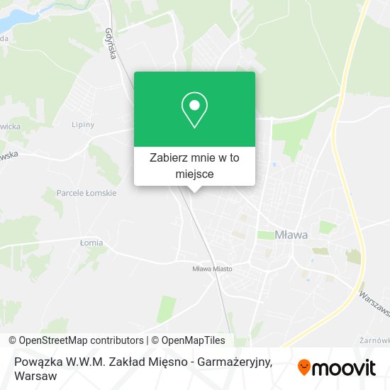 Mapa Powązka W.W.M. Zakład Mięsno - Garmażeryjny