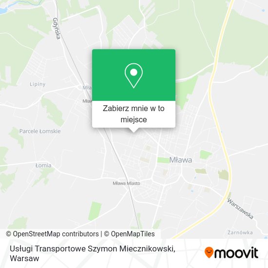 Mapa Usługi Transportowe Szymon Miecznikowski