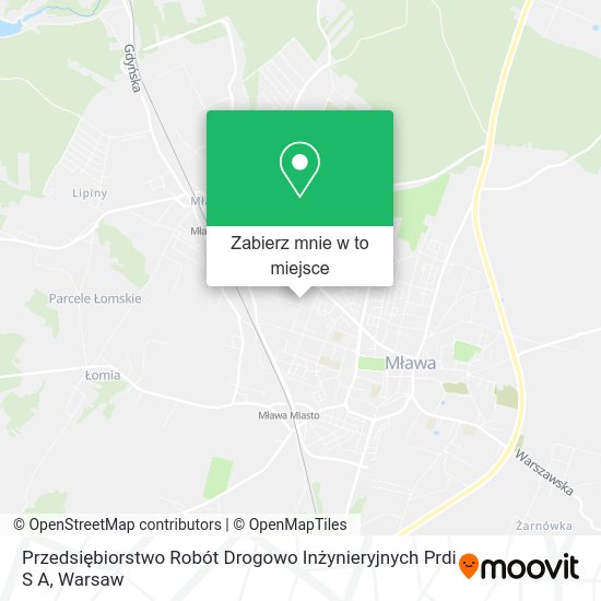 Mapa Przedsiębiorstwo Robót Drogowo Inżynieryjnych Prdi S A