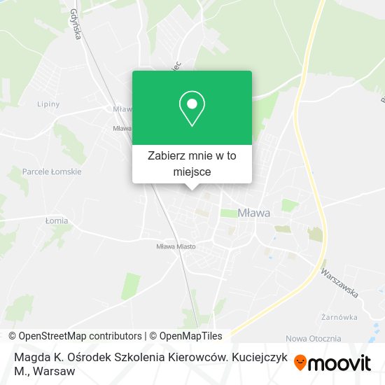 Mapa Magda K. Ośrodek Szkolenia Kierowców. Kuciejczyk M.