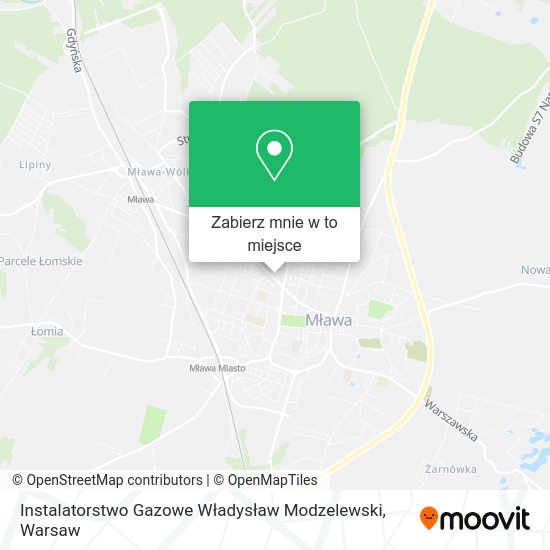 Mapa Instalatorstwo Gazowe Władysław Modzelewski