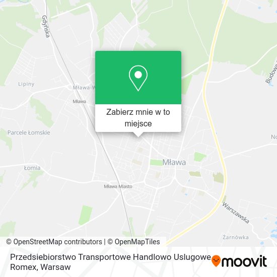 Mapa Przedsiebiorstwo Transportowe Handlowo Uslugowe Romex