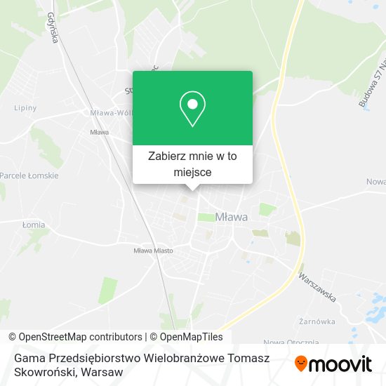 Mapa Gama Przedsiębiorstwo Wielobranżowe Tomasz Skowroński