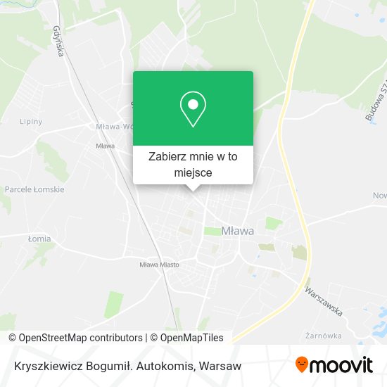 Mapa Kryszkiewicz Bogumił. Autokomis