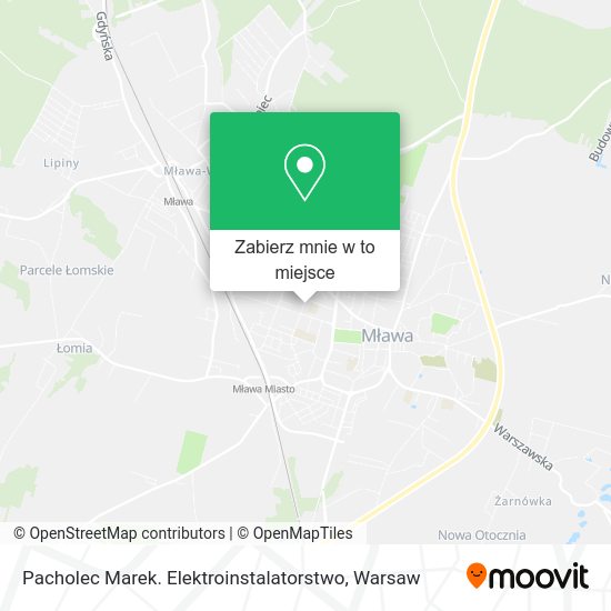 Mapa Pacholec Marek. Elektroinstalatorstwo