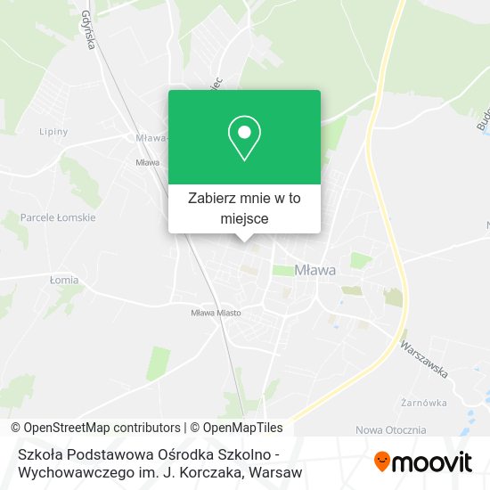 Mapa Szkoła Podstawowa Ośrodka Szkolno - Wychowawczego im. J. Korczaka