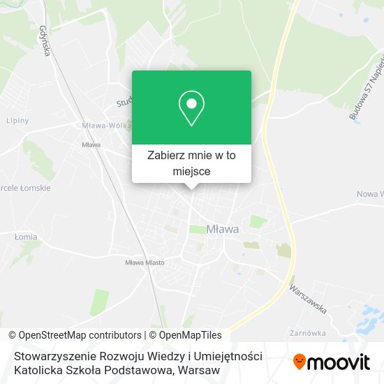 Mapa Stowarzyszenie Rozwoju Wiedzy i Umiejętności Katolicka Szkoła Podstawowa