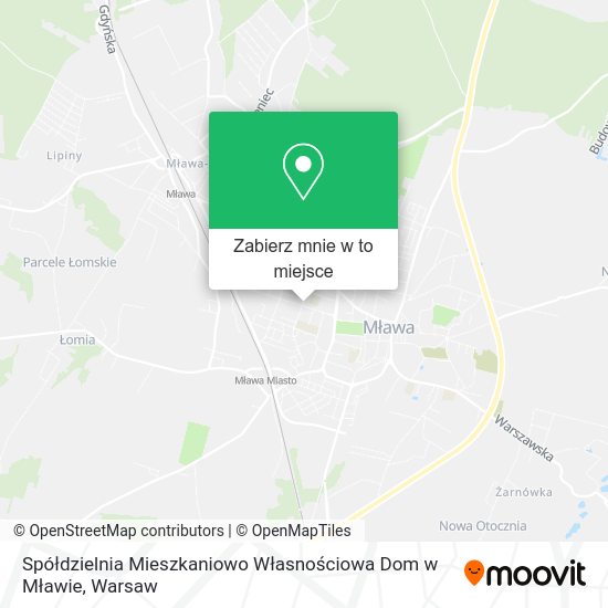 Mapa Spółdzielnia Mieszkaniowo Własnościowa Dom w Mławie