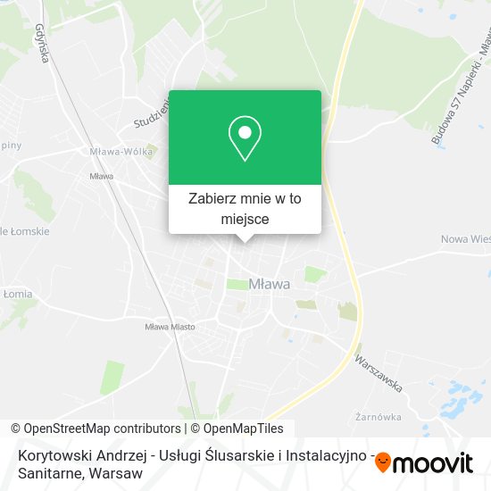 Mapa Korytowski Andrzej - Usługi Ślusarskie i Instalacyjno - Sanitarne