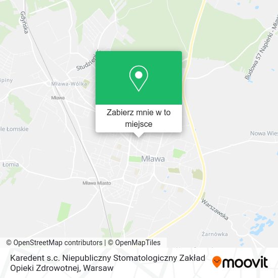 Mapa Karedent s.c. Niepubliczny Stomatologiczny Zakład Opieki Zdrowotnej