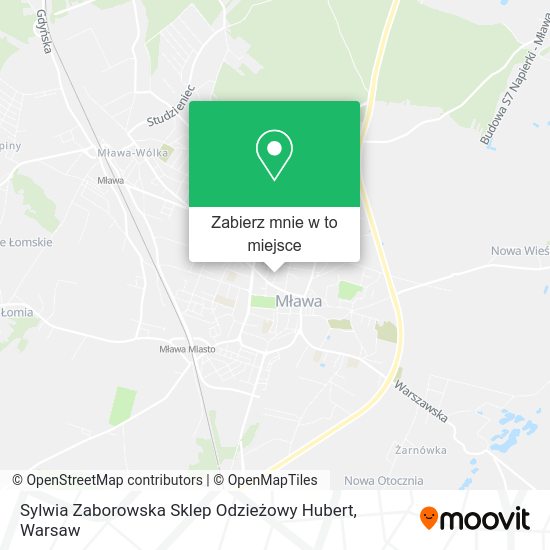 Mapa Sylwia Zaborowska Sklep Odzieżowy Hubert