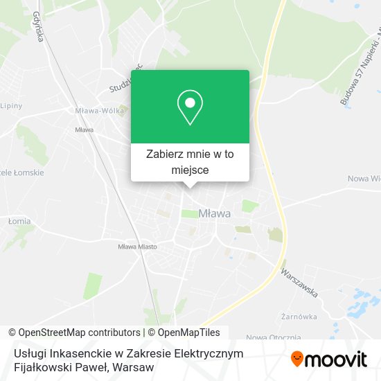 Mapa Usługi Inkasenckie w Zakresie Elektrycznym Fijałkowski Paweł