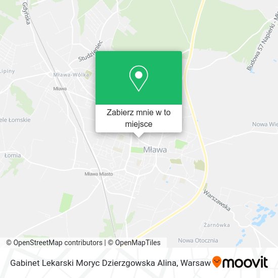 Mapa Gabinet Lekarski Moryc Dzierzgowska Alina