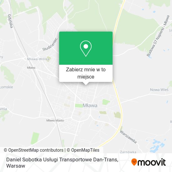 Mapa Daniel Sobotka Usługi Transportowe Dan-Trans