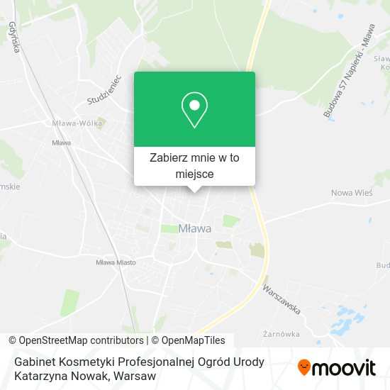 Mapa Gabinet Kosmetyki Profesjonalnej Ogród Urody Katarzyna Nowak